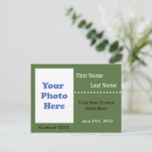 Ankündigung/Einladung des Abschlusses Einladungspostkarte (Stehend Vorderseite)