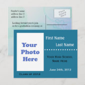 Ankündigung/Einladung des Abschlusses Einladungspostkarte (Vorne/Hinten)