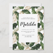 Ankündigung/Einladung des Abschlusses für tropisch (Rückseite)