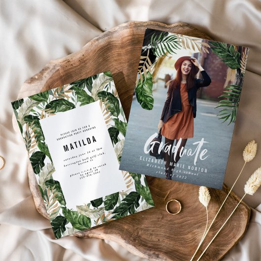 Ankündigung/Einladung des Abschlusses für tropisch