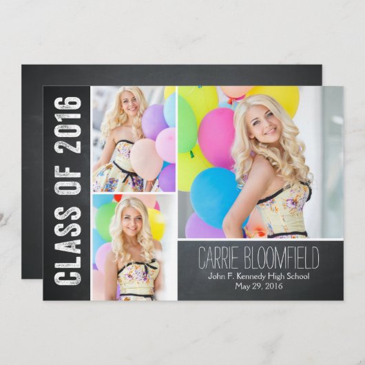 Ankündigung/Einladung des rustikalen Abschlusses C Einladung (Vorne/Hinten)