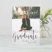 Ankündigung / Einladung von eleganten Abschlüssen (Stehend Vorderseite)