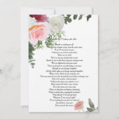 Ankündigung/Einladung zur Beerdigung von Rosen Einladung (Rückseite)