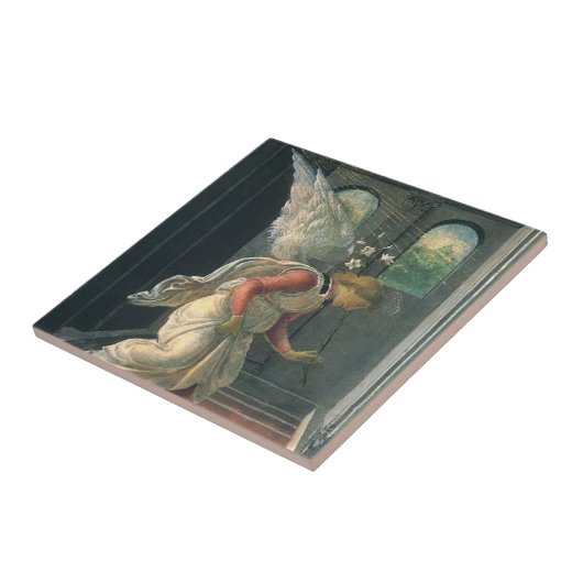 Ankündigung (Engeldetails) von Sandro Botticelli Fliese (Seite)