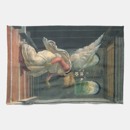 Ankündigung (Engeldetails) von Sandro Botticelli Geschirrtuch (Horizontal)