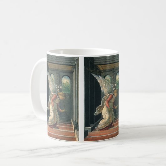 Ankündigung (Engeldetails) von Sandro Botticelli Kaffeetasse (Vorderseite Links)
