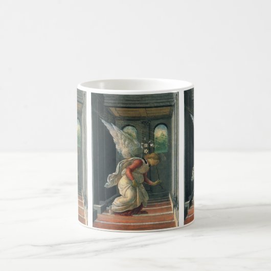 Ankündigung (Engeldetails) von Sandro Botticelli Kaffeetasse (Mittel)