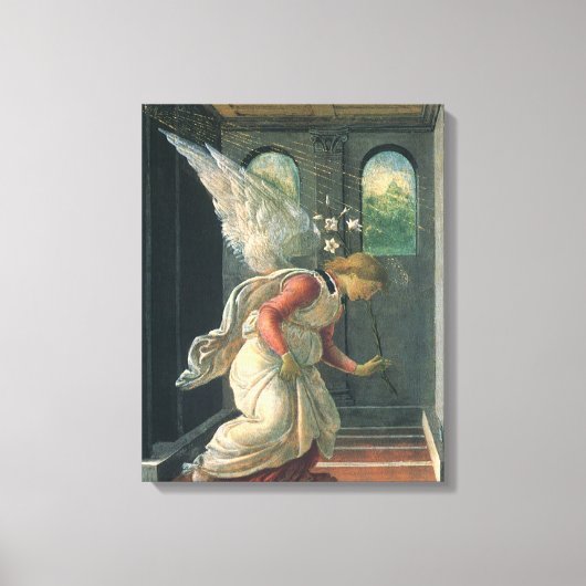 Ankündigung (Engeldetails) von Sandro Botticelli Leinwanddruck (Vorderseite)