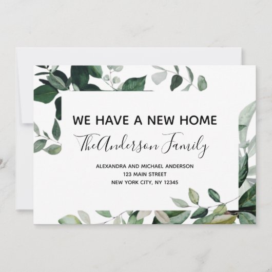 Ankündigung Eukalyptus Greenery Postcard (Vorderseite)