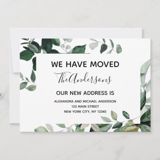 Ankündigung Eukalyptus Greenery Postcard (Vorderseite)