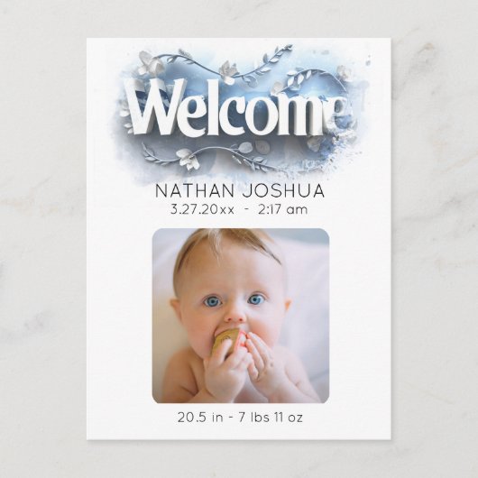 *~* Ankündigung Foto AP79 Baby Neugeborene (Vorderseite)