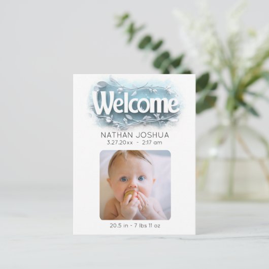 *~* Ankündigung Foto AP79 Baby Neugeborene (Stehend Vorderseite)