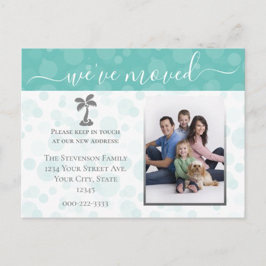 Ankündigung "Foto bewegen" ändern der Adresse (Vorderseite)