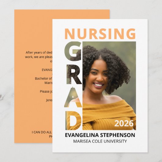 Ankündigung für Apricot Nursing Absolvent 2026 (Vorne/Hinten)