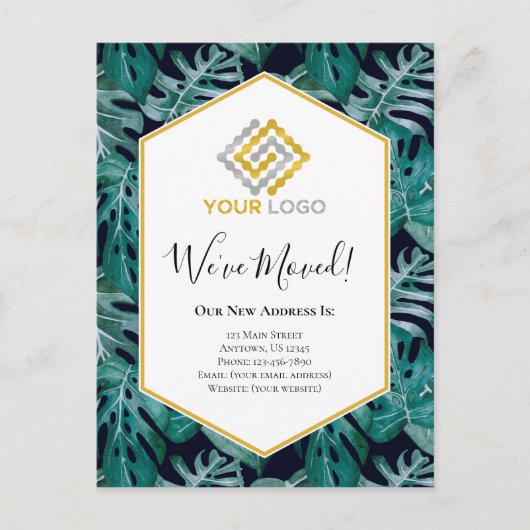 Ankündigung für den Geschäftsverkehr Postkarte (Vorderseite)