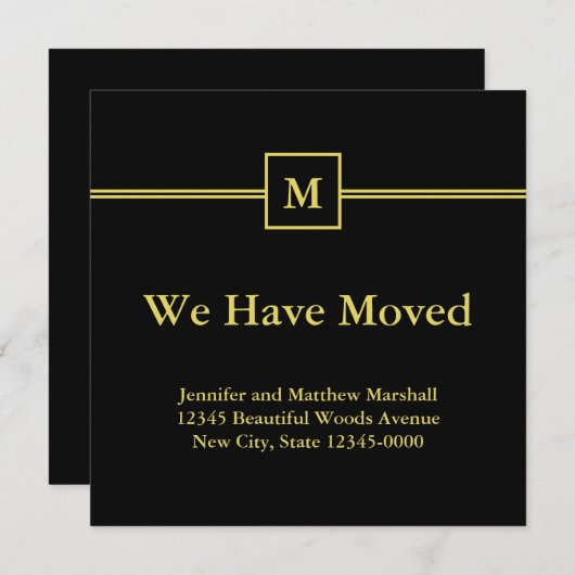 Ankündigung für Monogram Black and Imitate Gold Mo (Vorne/Hinten)