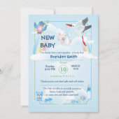 Ankündigung für neues Baby, es ist ein Junge (Vorderseite)