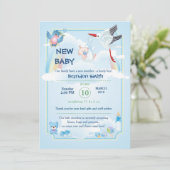 Ankündigung für neues Baby, es ist ein Junge (Stehend Vorderseite)