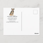 Ankündigung "Grenzübergang" Postkarte (Rückseite)