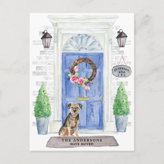 Ankündigung "Grenzübergang" Postkarte (Vorderseite)