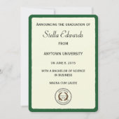 Ankündigung grüner Abschlüsse an den Winkeln (Vorderseite)