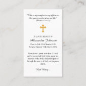 Ankündigung Hail Mary Beerdigung Gedenkgebet (Rückseite)