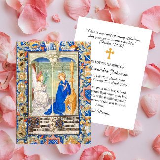 Ankündigung Hail Mary Beerdigung Gedenkgebet