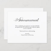 Ankündigung | HAUSHALTSPLAN Elegante Veranstaltung (Vorne/Hinten)