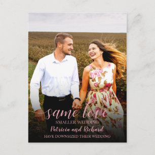 Ankündigung Hochzeit Foto mit gleicher Liebe in kl Postkarte