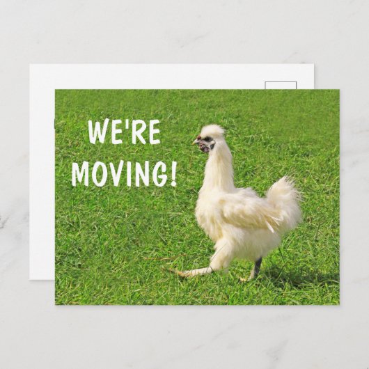 Ankündigung Hühner-Postkarte verschieben Postkarte (Vorne/Hinten)