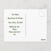 Ankündigung Hühner-Postkarte verschieben Postkarte (Rückseite)