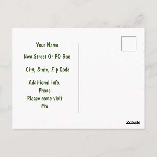 Ankündigung Hühner-Postkarte verschieben Postkarte (Rückseite)