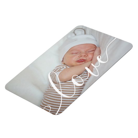 Ankündigung Ihrer Baby Foto Script Liebe Magnet (Linke Seite)