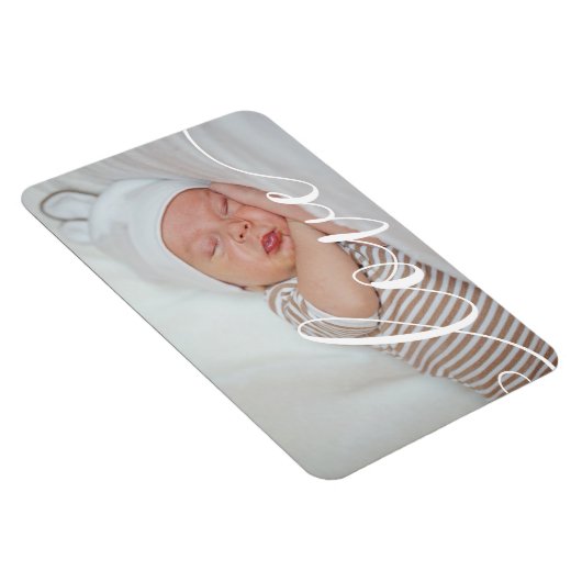 Ankündigung Ihrer Baby Foto Script Liebe Magnet (Rechte Seite)