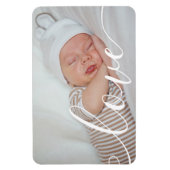 Ankündigung Ihrer Baby Foto Script Liebe Magnet (Vertikal)