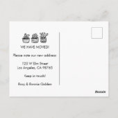 ANKÜNDIGUNG KAKTI-Haushaltspflanzenmuster Postkarte (Rückseite)