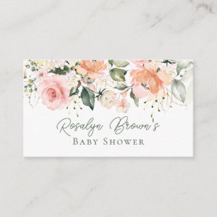 Ankündigung Kinderdusche Pinkish Rose Card Begleitkarte