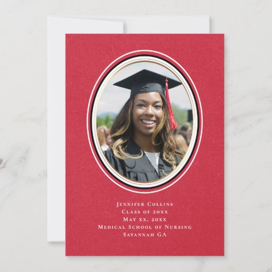 Ankündigung Minimal Red Gold Abschluss (Vorderseite)