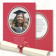 Ankündigung Minimal Red Gold Abschluss