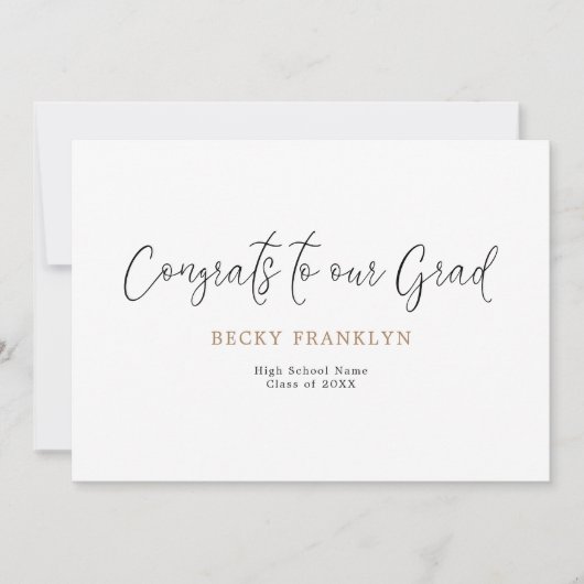 Ankündigung Minimalistischer Abschluss (Vorderseite)