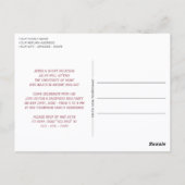 Ankündigung Minimalistischer Abschluss in Rosa Postkarte (Rückseite)