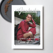 Ankündigung Minimalistischer Schwarz-Weiß-Abschlus Postkarte