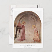 Ankündigung mit St. Dominic von Fra Angelico Postkarte (Vorne/Hinten)