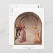 Ankündigung mit St. Dominic von Fra Angelico Postkarte (Vorne/Hinten)