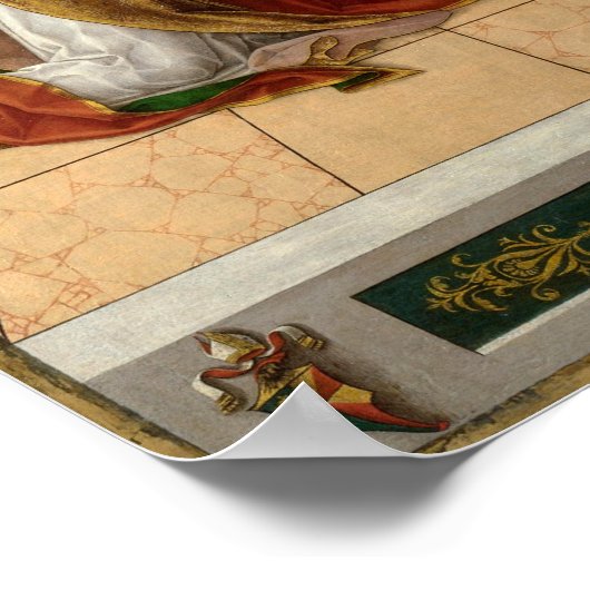 Ankündigung mit St. Emidius, 1486 Poster (Ecke)