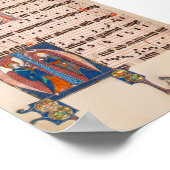 Ankündigung Mittelalterliches Illuminiertes Manusk Poster (Ecke)