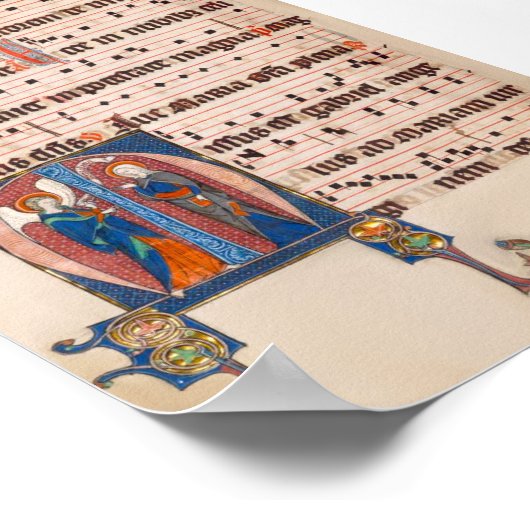 Ankündigung Mittelalterliches Illuminiertes Manusk Poster (Ecke)