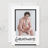 Ankündigung moderner Blocks Graduate Foto (Vorderseite)