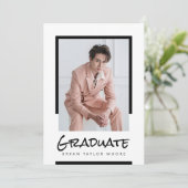 Ankündigung moderner Blocks Graduate Foto (Stehend Vorderseite)