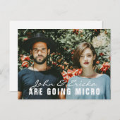 Ankündigung moderner Foto Micro Wedding (Vorne/Hinten)